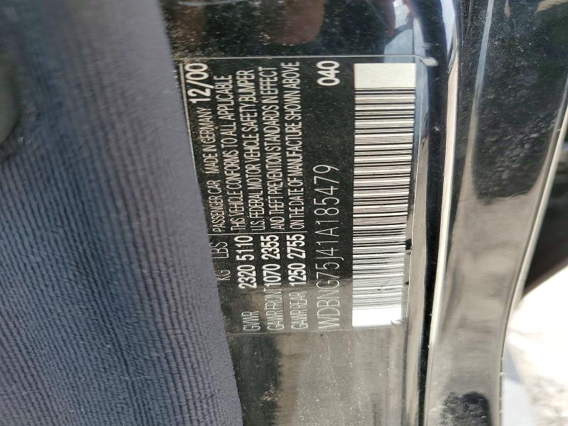 49517956 :رقم المزاد ، WDBNG75J41A185479 vin ، 2001 Mercedes-benz S مزاد بيع