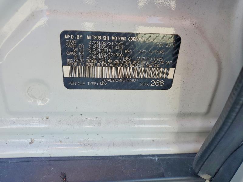 Продаж на аукціоні авто 2017 Mitsubishi Outlander, vin: JA4AD2A34HZ025627, номер лоту: 51291146