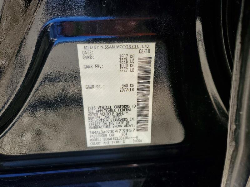 Aukcja sprzedaży 2018 Nissan Altima, vin: 1N4AL3AP7JC473957, numer aukcji: 48984566