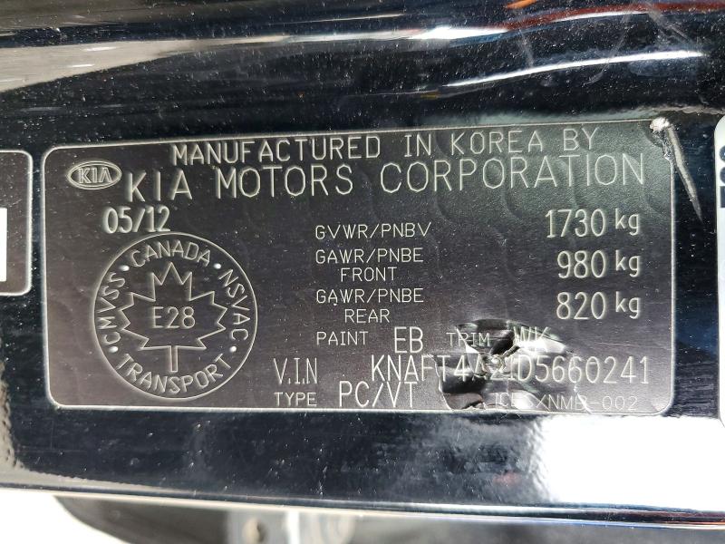 48905196 :رقم المزاد ، KNAFT4A21D5660241 vin ، 2013 Kia Forte مزاد بيع