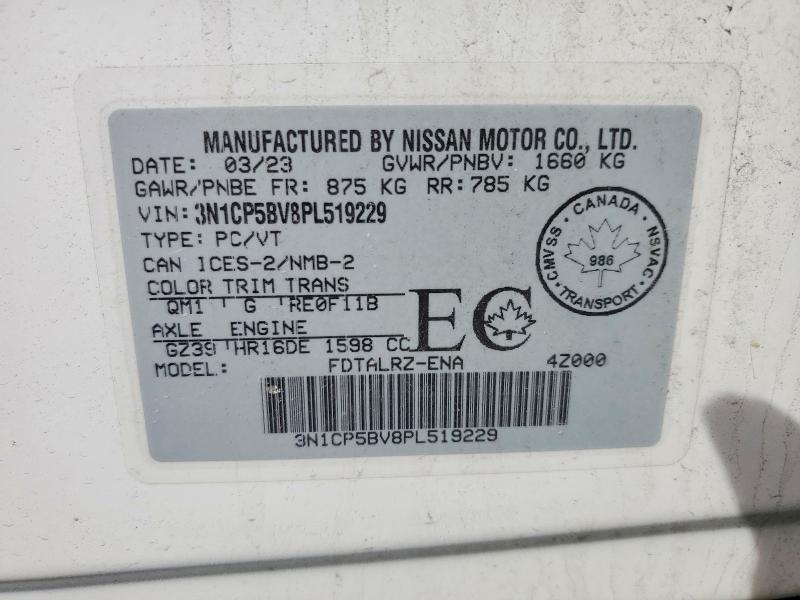 Aukcja sprzedaży 2023 Nissan Kicks S 4dr 2wd, vin: 3N1CP5BV8PL519229, numer aukcji: 47544706