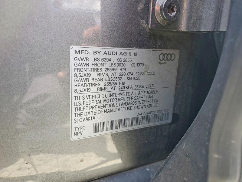 Продажа на аукционе авто 2017 Audi Q7, vin: WA1AHAF7XHD037241, номер лота: 51966066
