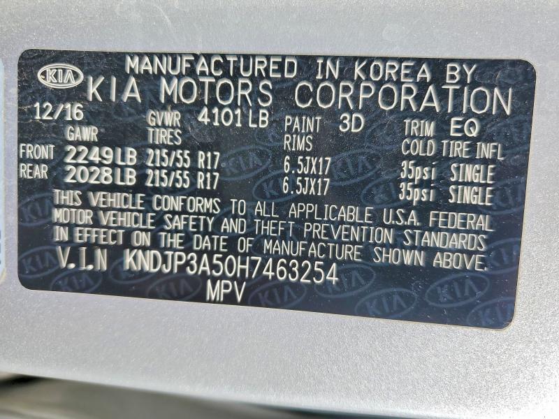 Продажа на аукционе авто 2017 Kia Soul, vin: KNDJP3A50H7463254, номер лота: 49366276