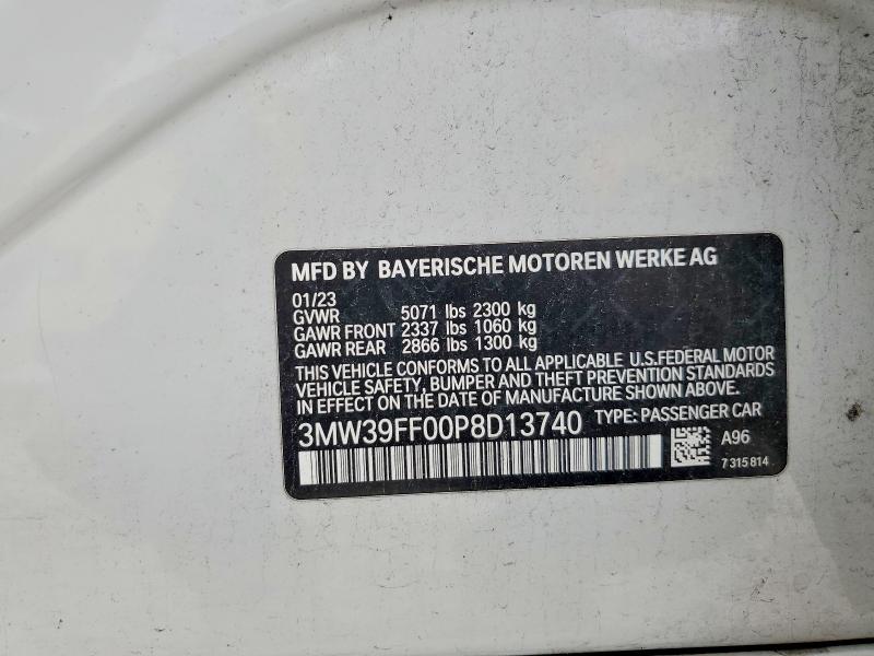 Auction sale of the 2023 Bmw 330e, vin: 3MW39FF00P8D13740, lot number: 48429606