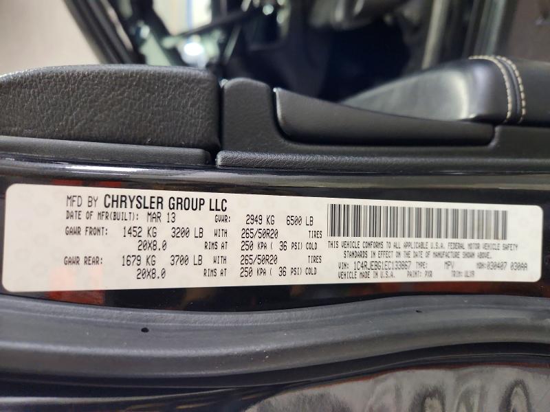 Продаж на аукціоні авто 2014 Jeep Grand Cherokee, vin: 1C4RJEBG1EC133867, номер лоту: 50369506