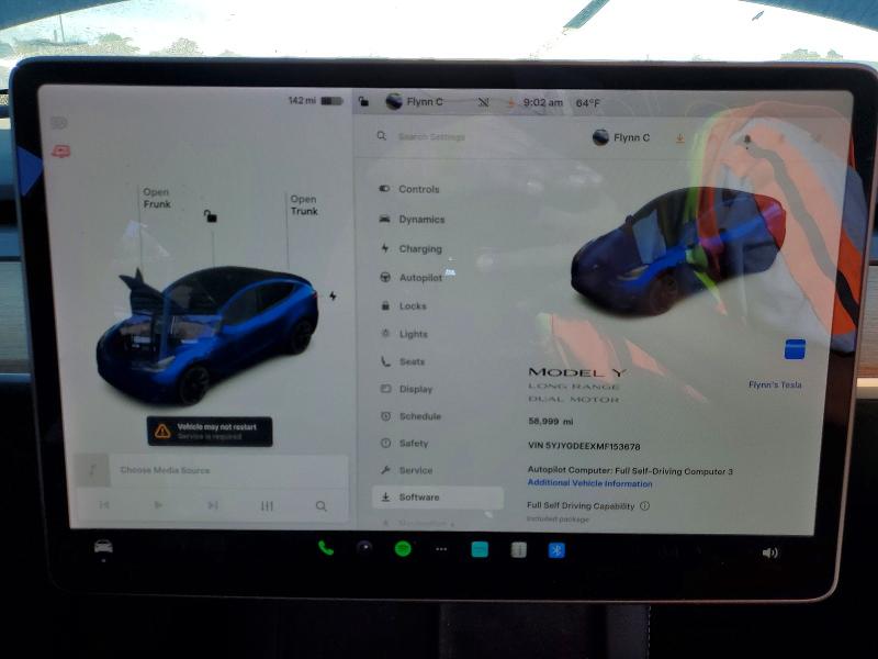 48941756 :رقم المزاد ، 5YJYGDEEXMF153678 vin ، 2021 Tesla Model Y مزاد بيع