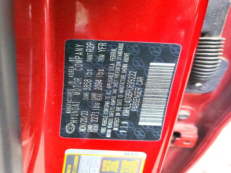 2024 Hyundai Elantra მანქანა იყიდება აუქციონზე, vin: KMHLL4DG8RU699222, აუქციონის ნომერი: 50951936