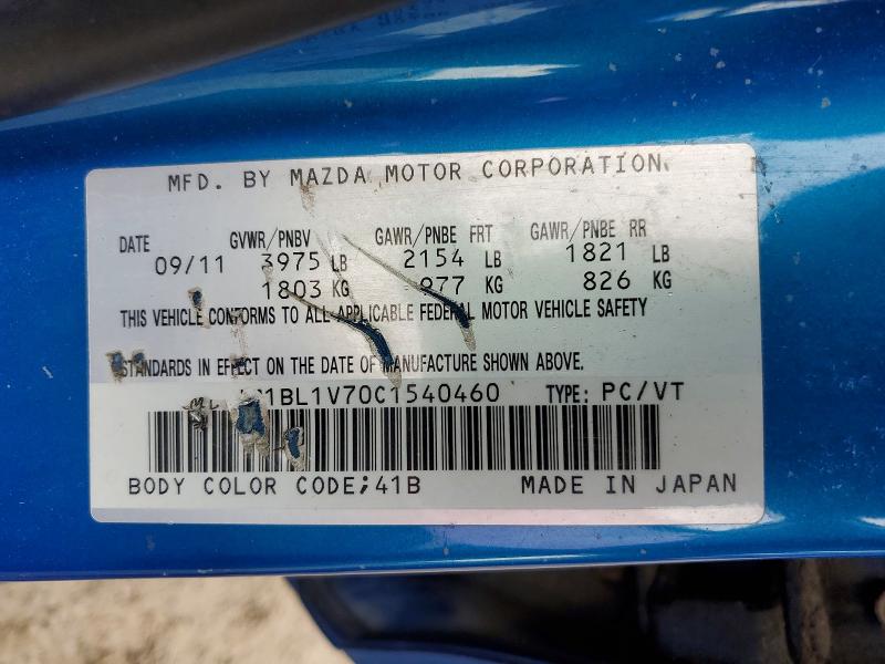 Продаж на аукціоні авто 2012 Mazda Mazda3 Gs 4dr, vin: JM1BL1V70C1540460, номер лоту: 48300156