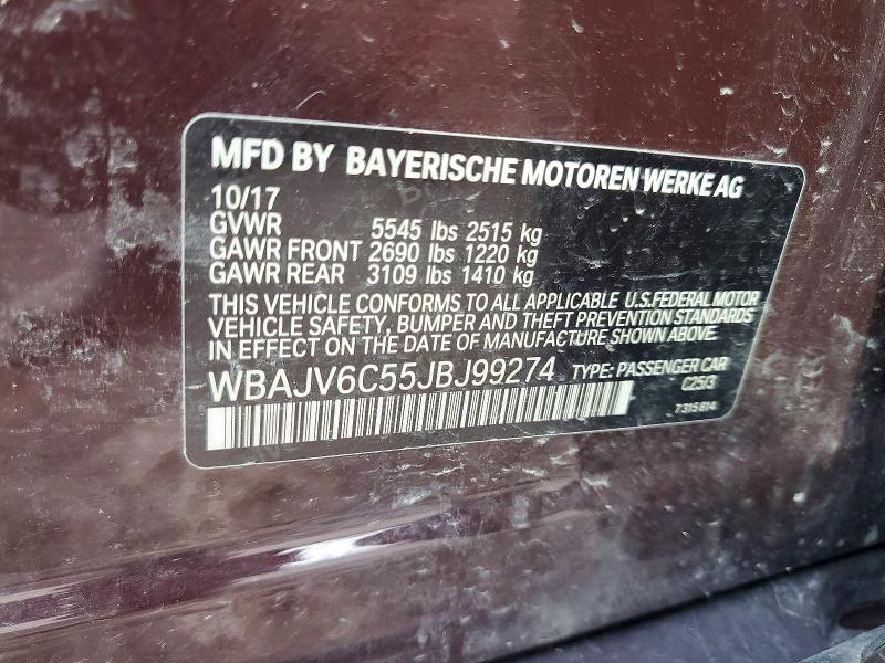 Продажа на аукционе авто 2018 Bmw 640, vin: WBAJV6C55JBJ99274, номер лота: 49368946