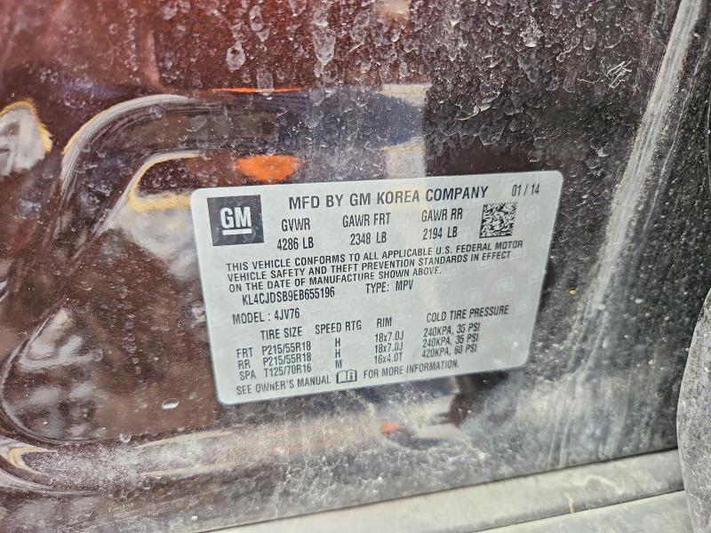 2014 Buick Encore მანქანა იყიდება აუქციონზე, vin: KL4CJDSB9EB655196, აუქციონის ნომერი: 51818716