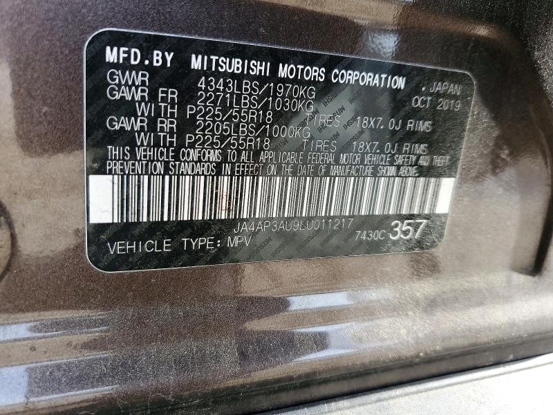 Aukcja sprzedaży 2020 Mitsubishi Outlander Sport, vin: JA4AP3AU9LU011217, numer aukcji: 48849346