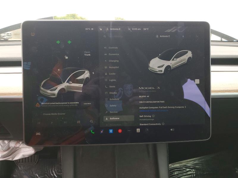 Продажа на аукционе авто 2021 Tesla Model 3, vin: 5YJ3E1EAXMF067685, номер лота: 51857776