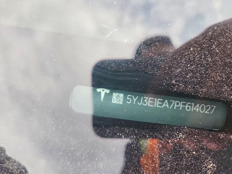 2023 Tesla Model 3 მანქანა იყიდება აუქციონზე, vin: 5YJ3E1EA7PF614027, აუქციონის ნომერი: 49030496
