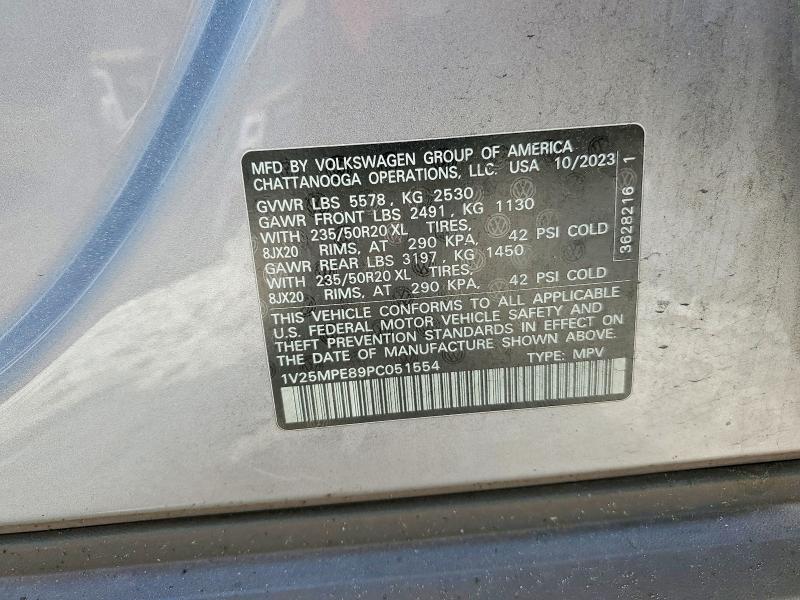 51396966 :رقم المزاد ، 1V25MPE89PC051554 vin ، 2023 Volkswagen Id.4 مزاد بيع