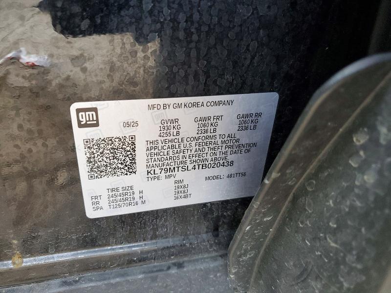 2026 Chevrolet Trailblazer მანქანა იყიდება აუქციონზე, vin: KL79MTSL4TB020438, აუქციონის ნომერი: 49859596