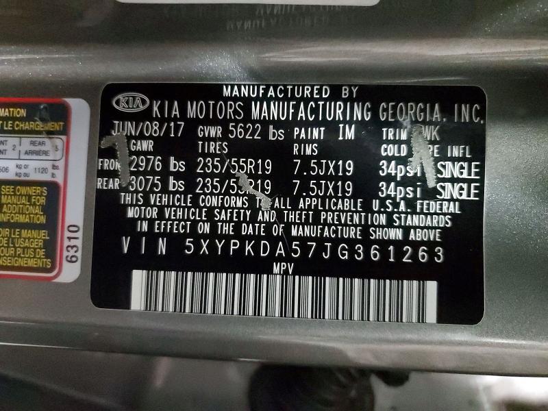 Продажа на аукционе авто 2018 Kia Sorento, vin: 5XYPKDA57JG361263, номер лота: 51081446