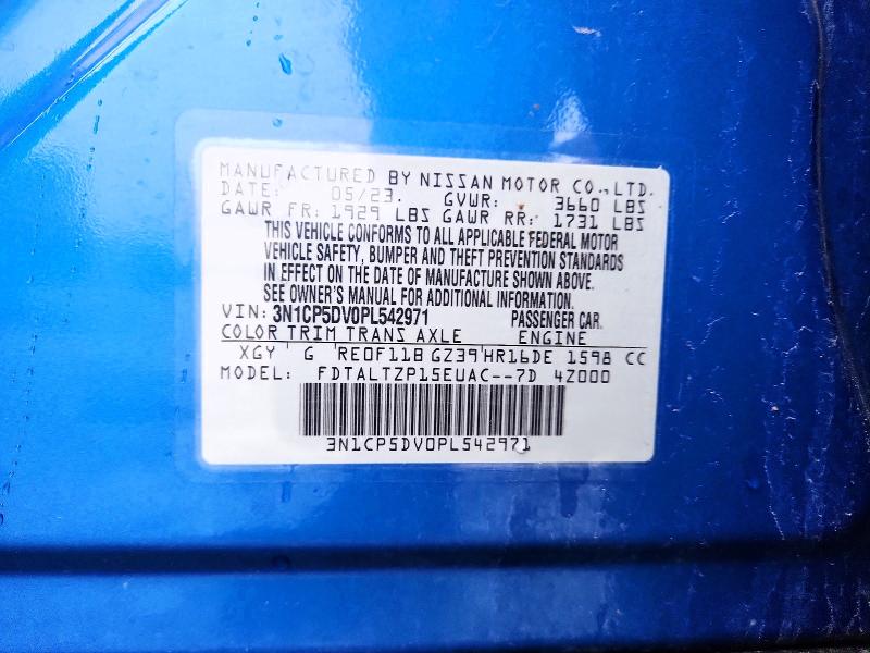 Aukcja sprzedaży 2023 Nissan Kicks, vin: 3N1CP5DV0PL542971, numer aukcji: 48878096