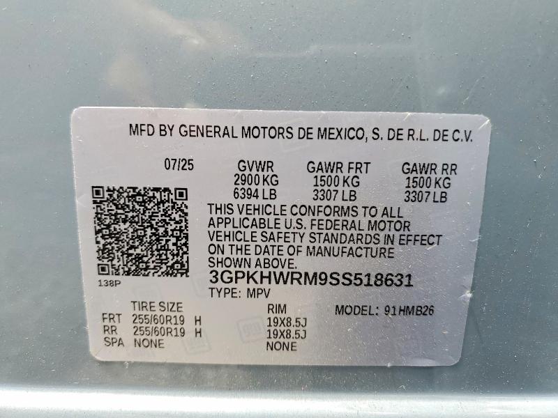 49356336 :رقم المزاد ، 3GPKHWRM9SS518631 vin ، 2025 Honda Prologue مزاد بيع