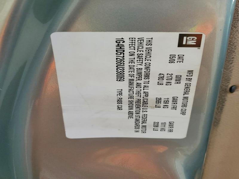 50933056 :رقم المزاد ، 1G4HD57266U238069 vin ، 2006 Buick Lucerne مزاد بيع