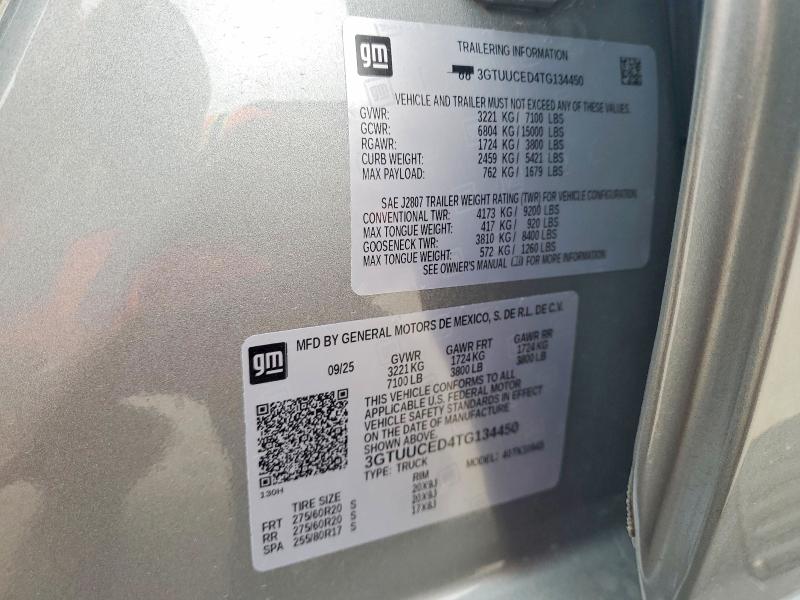 50744906 :رقم المزاد ، 3GTUUCED4TG134450 vin ، 2026 Gmc Sierra مزاد بيع