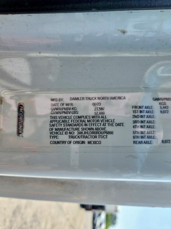 Продажа на аукционе авто 2024 Freightliner Cascadia 126, vin: 3AKJHLDR0RDUP6866, номер лота: 50150926