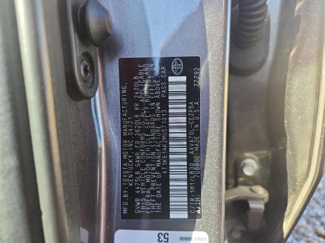 2021 Toyota Camry მანქანა იყიდება აუქციონზე, vin: 4T1K61AK2MU571013, აუქციონის ნომერი: 49097806