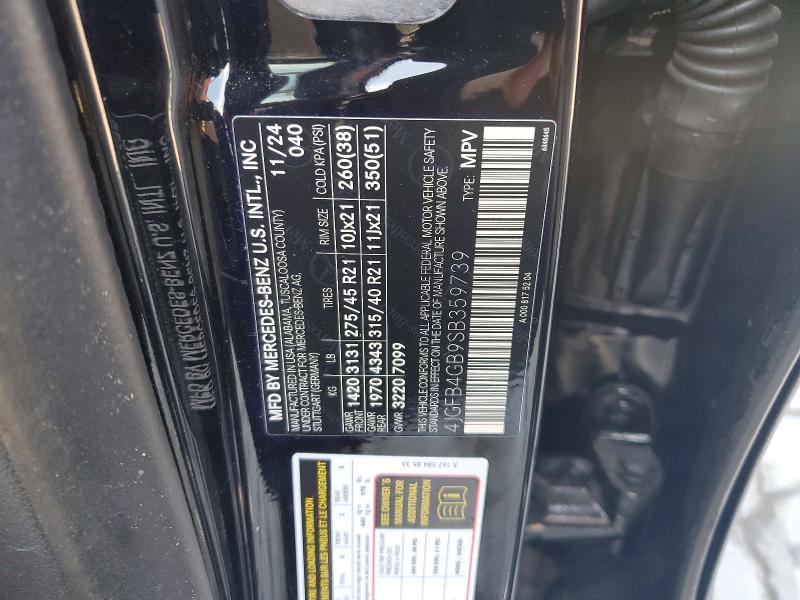 Aukcja sprzedaży 2025 Mercedes-benz Gle, vin: 4JGFB4GB9SB359739, numer aukcji: 50278286