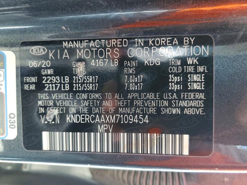 2021 Kia Seltos მანქანა იყიდება აუქციონზე, vin: KNDERCAAXM7109454, აუქციონის ნომერი: 49609276