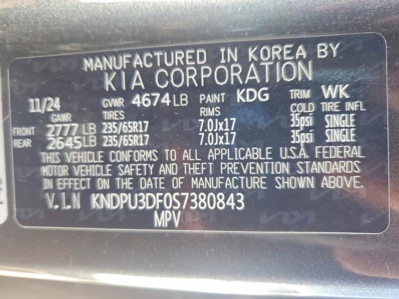 Продаж на аукціоні авто 2025 Kia Sportage, vin: KNDPU3DF0S7380843, номер лоту: 50334406