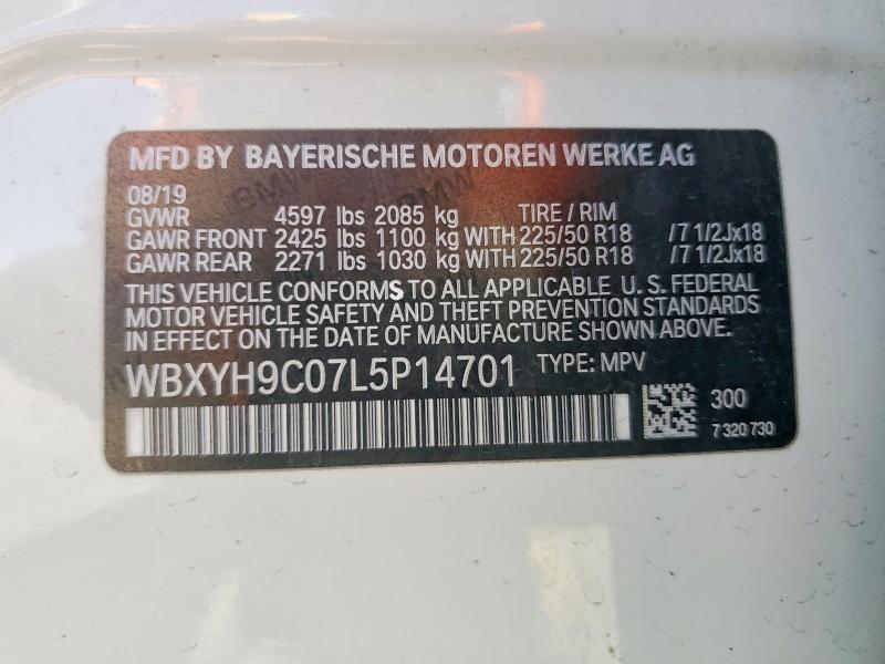 Продажа на аукционе авто 2020 Bmw X2, vin: WBXYH9C07L5P14701, номер лота: 50345756