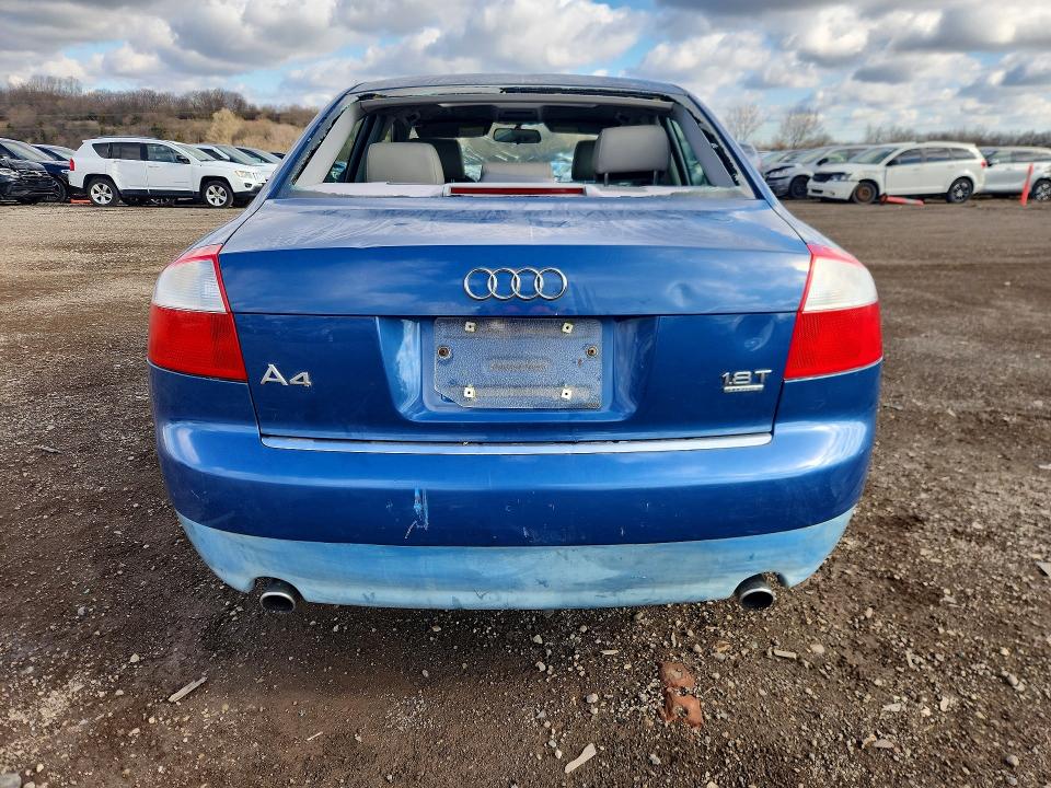 2003 Audi A4 მანქანა იყიდება აუქციონზე, vin: WAULC68E03A376491, აუქციონის ნომერი: 47788526
