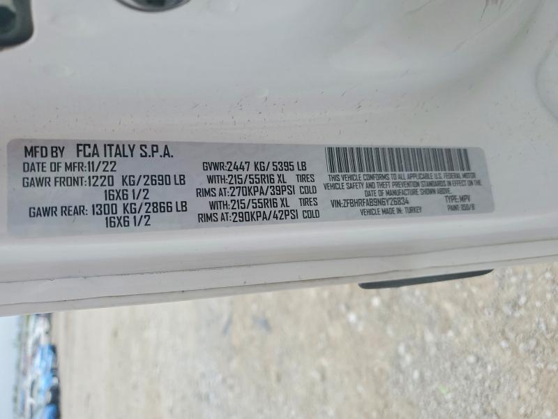 Продаж на аукціоні авто 2022 Ram Promaster City, vin: ZFBHRFAB9N6Y26834, номер лоту: 51416626