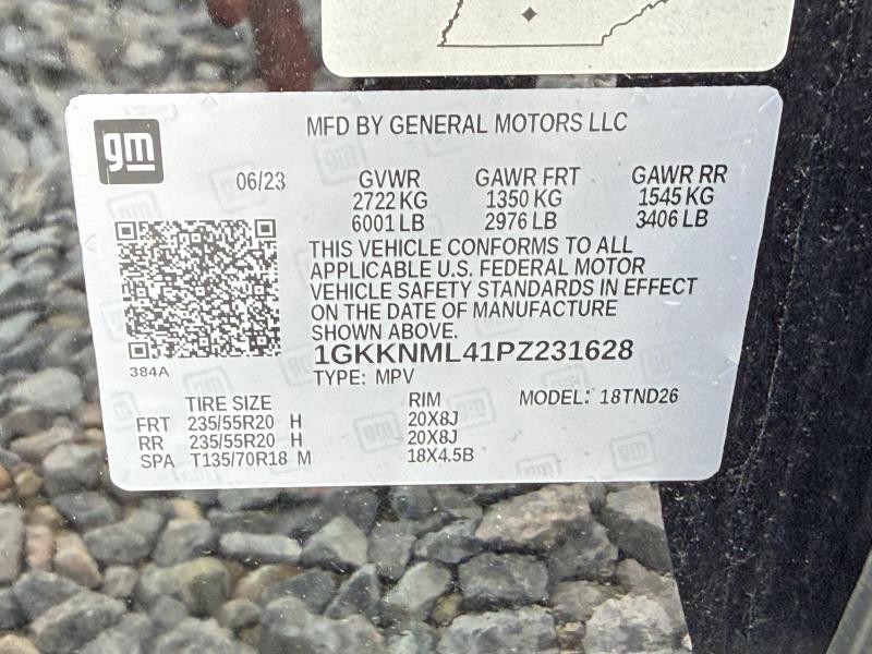 91226455 :رقم المزاد ، 1GKKNML41PZ231628 vin ، 2023 Gmc Acadia مزاد بيع