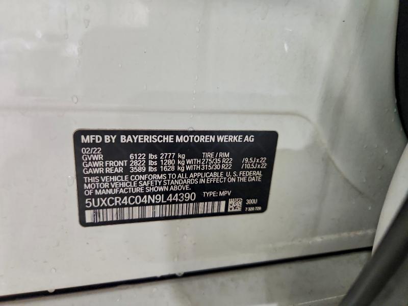 Aukcja sprzedaży 2022 Bmw X5, vin: 5UXCR4C04N9L44390, numer aukcji: 50914516