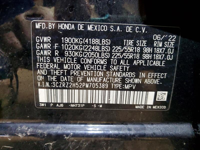 Aukcja sprzedaży 2023 Honda Hr-v, vin: 3CZRZ2H52PM705389, numer aukcji: 51749146