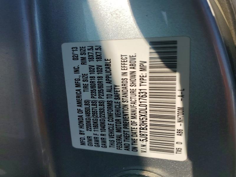 2013 Acura Rdx მანქანა იყიდება აუქციონზე, vin: 5J8TB3H5XDL017631, აუქციონის ნომერი: 55084886