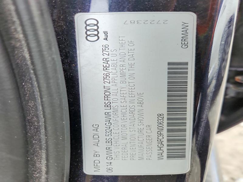 Auction sale of the 2015 Audi A6, vin: WAUHGAFC9FN006328, lot number: 48682826