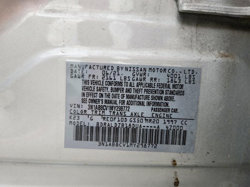 Продаж на аукціоні авто 2021 Nissan Sentra, vin: 3N1AB8CV1MY298772, номер лоту: 54732376