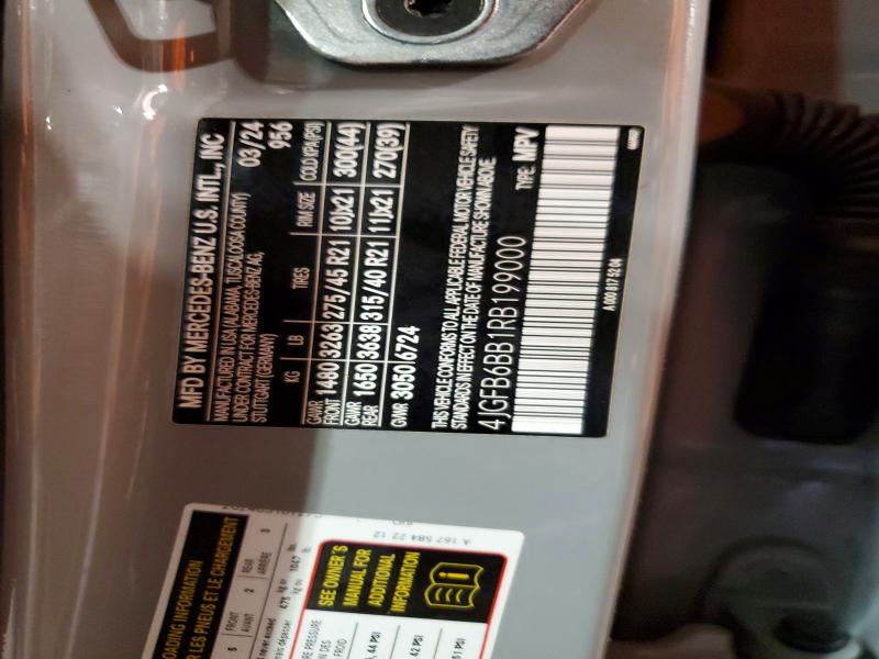 47000936 :رقم المزاد ، 4JGFB6BB1RB199000 vin ، 2024 Mercedes-benz Gle مزاد بيع