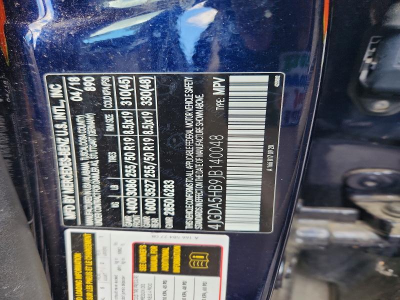 Aukcja sprzedaży 2018 Mercedes-benz Gle, vin: 4JGDA5HB9JB140048, numer aukcji: 50425396