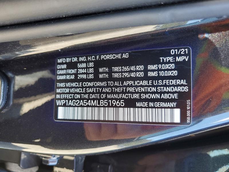 Продаж на аукціоні авто 2021 Porsche Macan, vin: WP1AG2A54MLB51965, номер лоту: 50984026