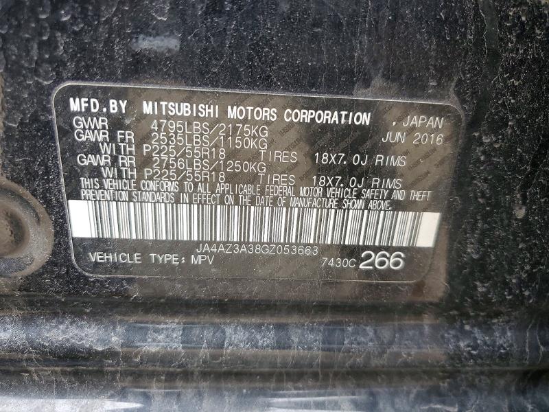 Aukcja sprzedaży 2016 Mitsubishi Outlander, vin: JA4AZ3A38GZ053663, numer aukcji: 51774496