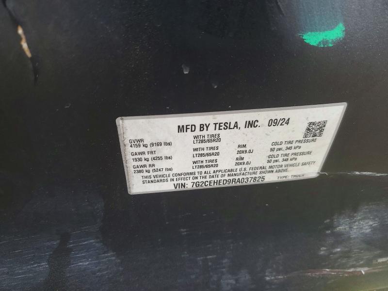 Продаж на аукціоні авто 2024 Tesla Cybertruck, vin: 7G2CEHED9RA037825, номер лоту: 49335636