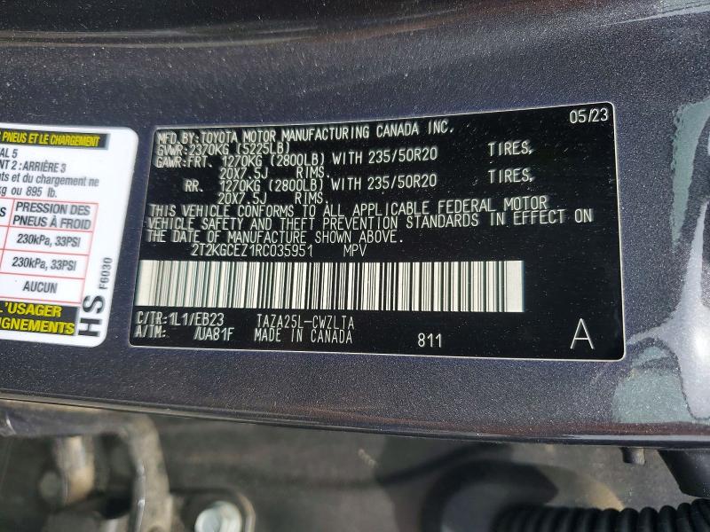48669666 :رقم المزاد ، 2T2KGCEZ1RC035951 vin ، 2024 Lexus Nx 350 مزاد بيع