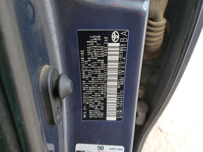 Продажа на аукционе авто 2019 Toyota Corolla, vin: 5YFBURHE7KP931377, номер лота: 49055346