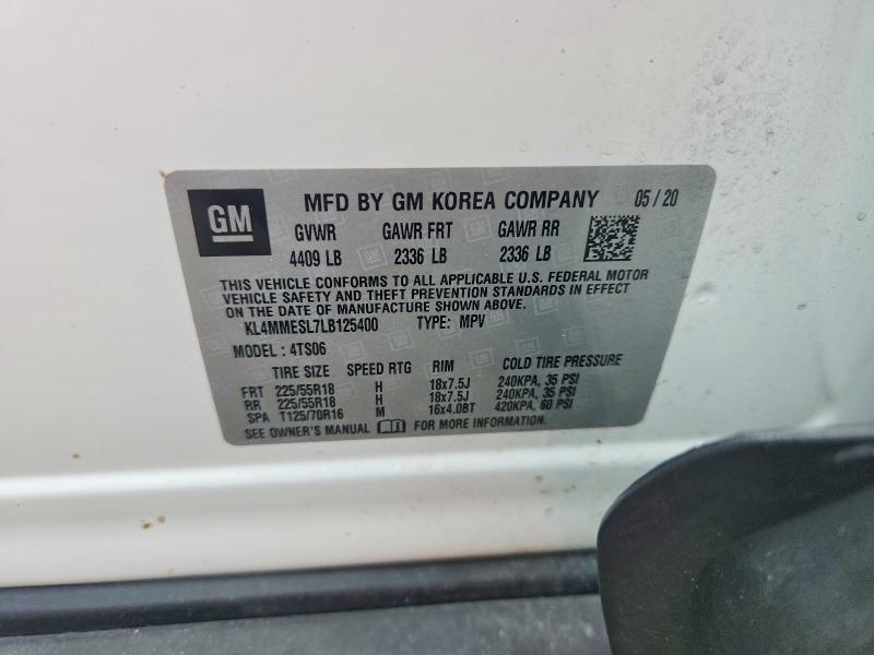 Aukcja sprzedaży 2020 Buick Encore Gx, vin: KL4MMESL7LB125400, numer aukcji: 51401756