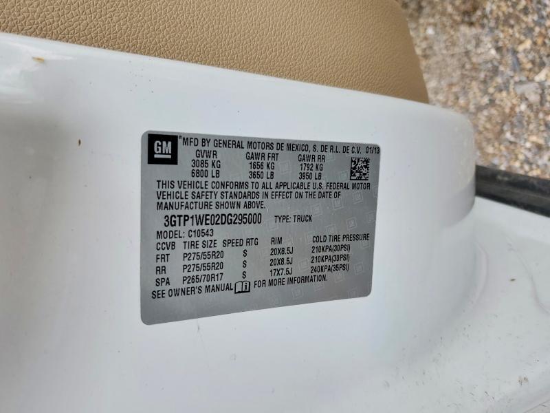 2013 Gmc Sierra მანქანა იყიდება აუქციონზე, vin: 3GTP1WE02DG295000, აუქციონის ნომერი: 50335616