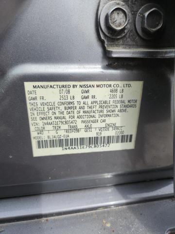 Продаж на аукціоні авто 2009 Nissan Maxima, vin: 1N4AA51E79C805472, номер лоту: 50893876
