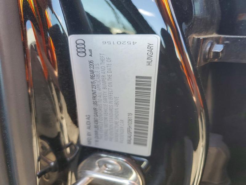 48763746 :رقم المزاد ، WAUAUGFF5H1036119 vin ، 2017 Audi A3 مزاد بيع
