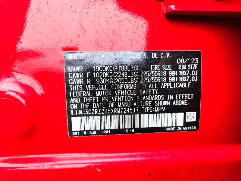Продаж на аукціоні авто 2024 Honda Hr-v, vin: 3CZRZ2H5XRM724517, номер лоту: 48707996